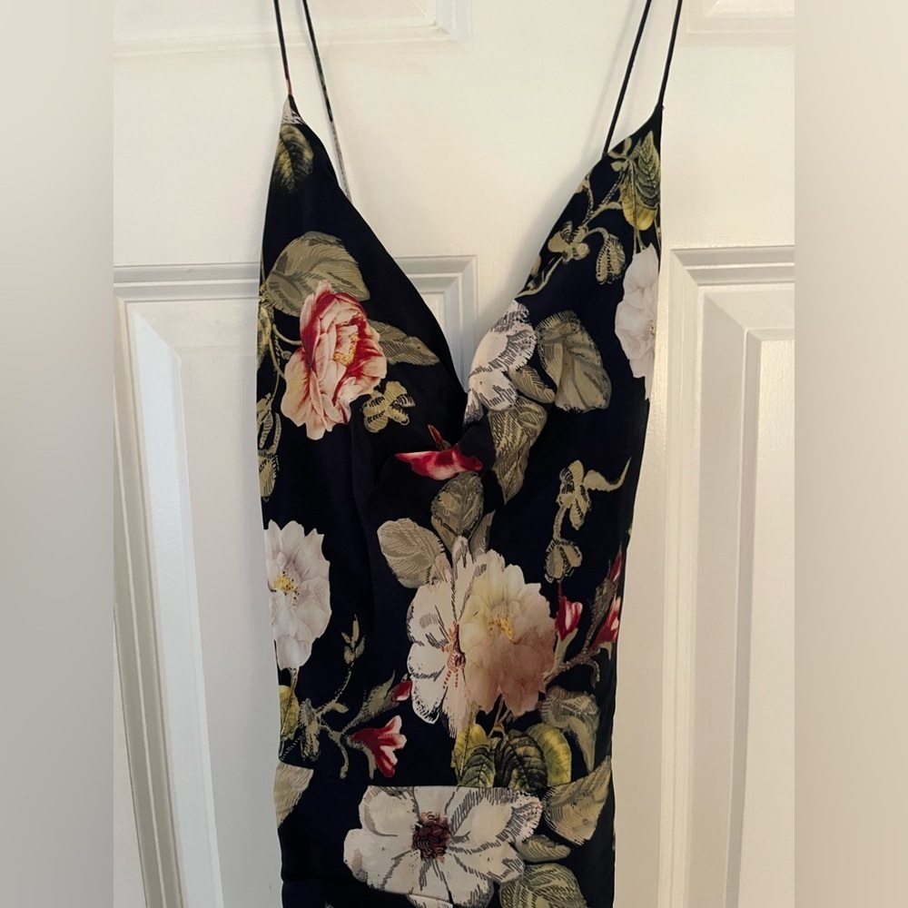 Alice + Olivia Reena Wrap-Effect Matte Satin Dress - Picture 6 of 10